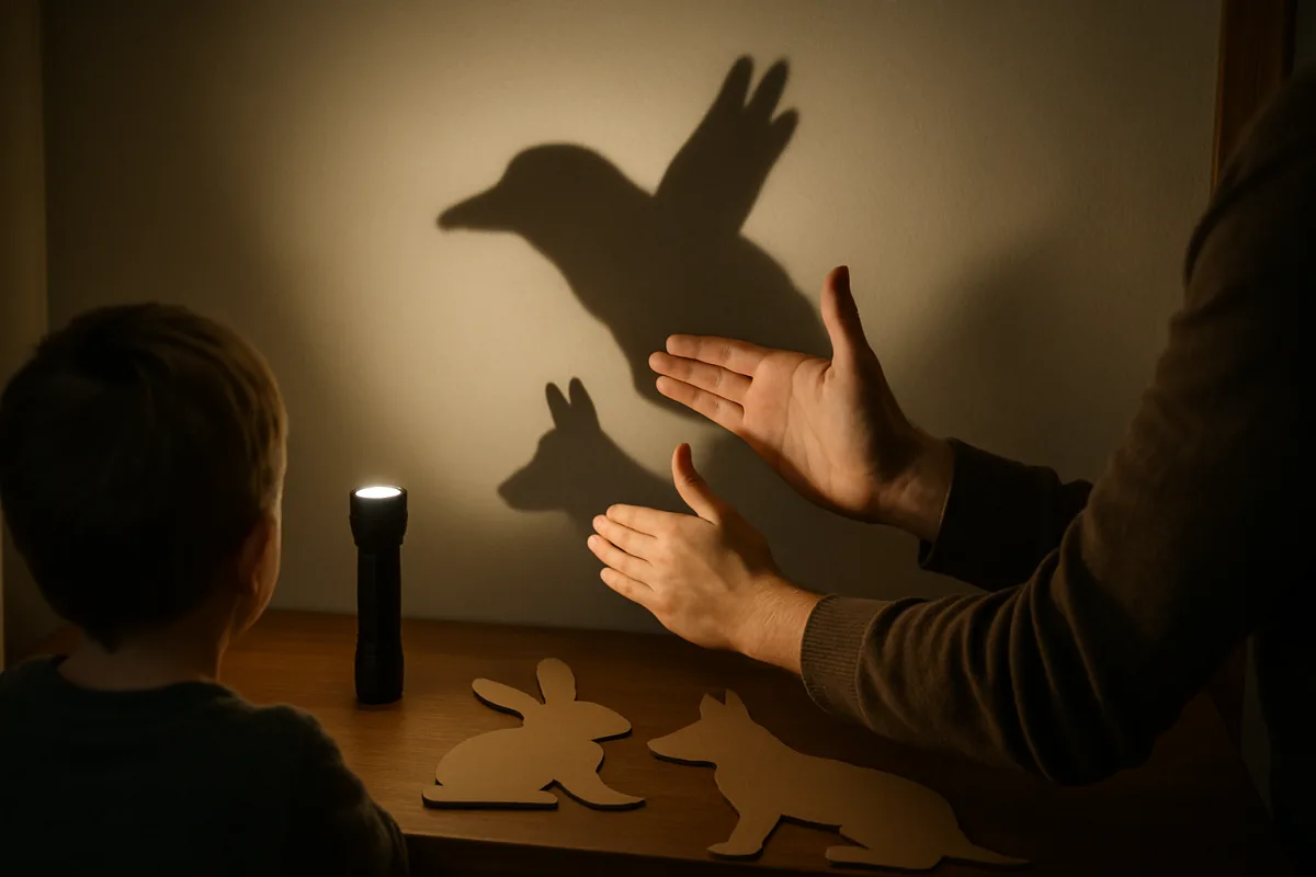 Giochi con le ombre per bambini: attività semplici con luce e sagome